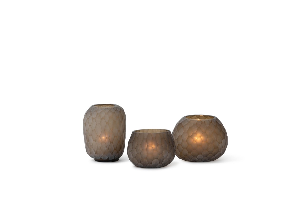T-light holder faceted cutting copper - 12 x 9 x 15.5 cm - p 2/12