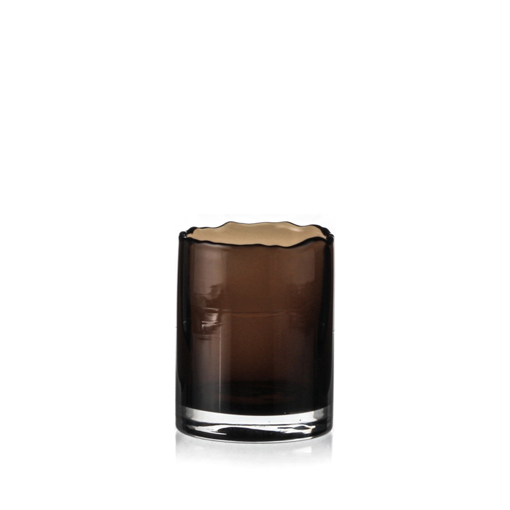 Cylinder votive organic rim - mocha - Ø8 x 10 cm - p 6