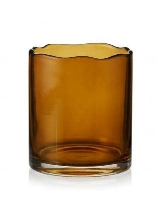 Cylinder vase organic rim medium - amber - Ø12 x 12cm - p 4