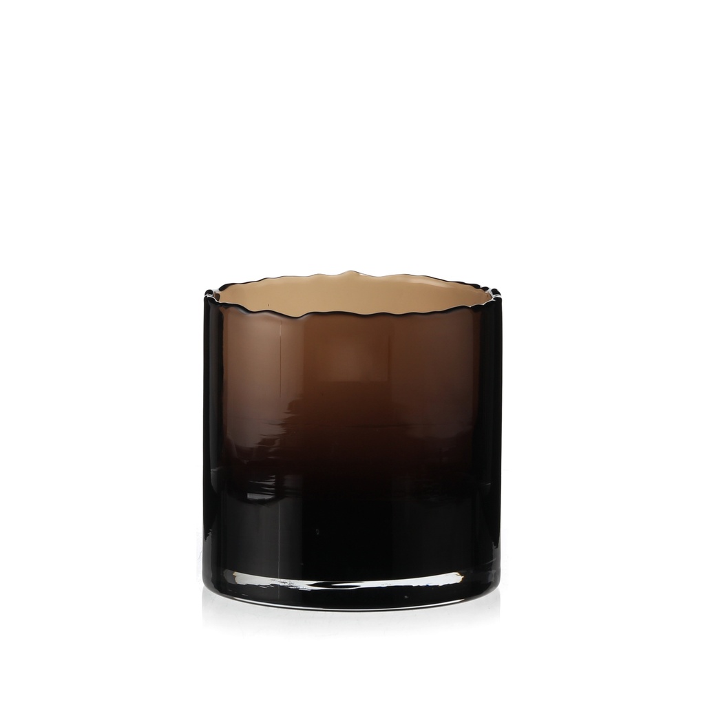 Cylinder vase organic rim large - mocha - Ø15 x 15cm - p 2