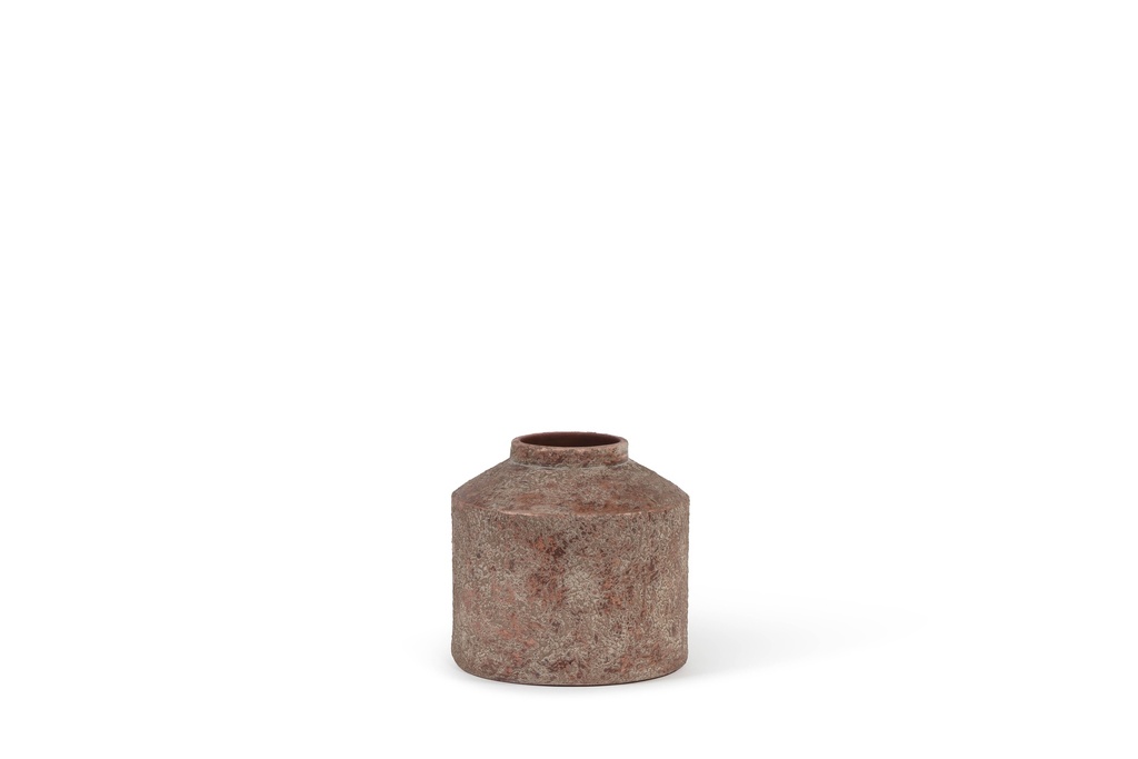 Vase rustic terra cotta / burgundy - small - Ø24 x 22 cm- p 1