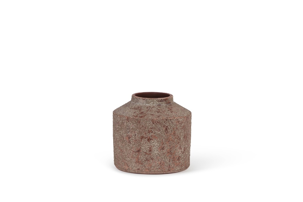 Vase rustic terra cotta/burgundy - large - Ø28 x 26cm - p 1