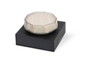 Scented candle bowl handcut faceted stone finish champagne smoke - Ø24 x 10 cm - 9 wicks - p 1