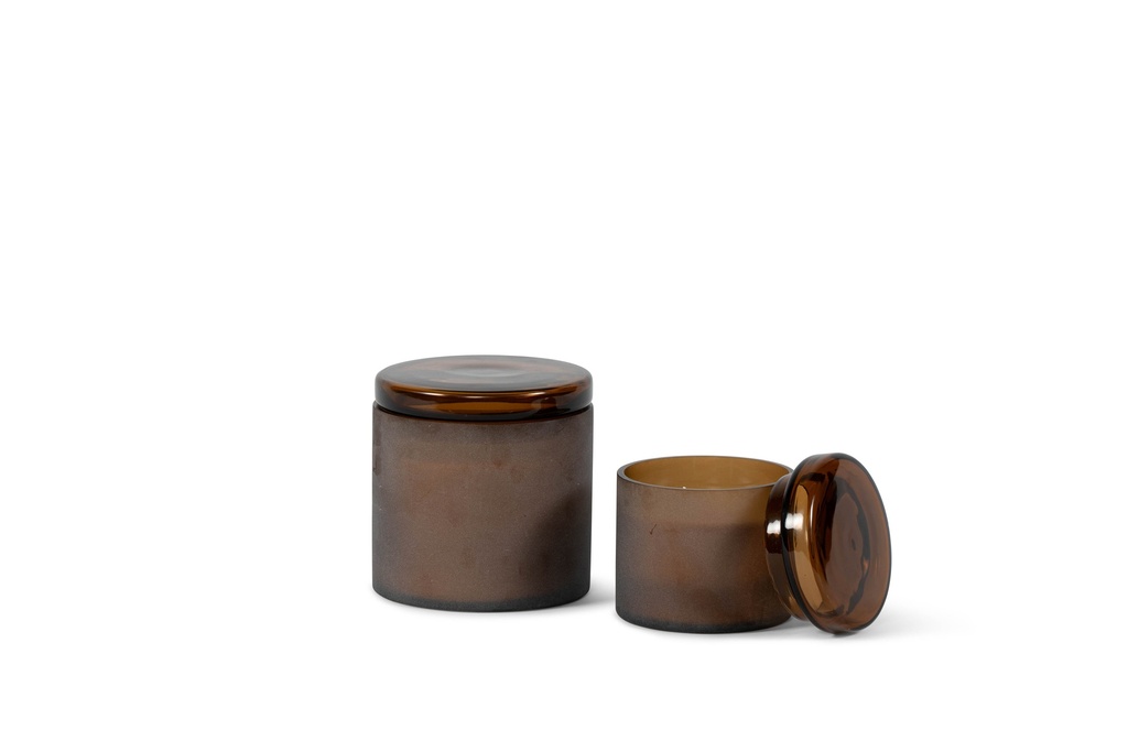 Scented candle votive matt with glossy cover medium - copper - Ø12 x 13 cm -2 wicks - p 4