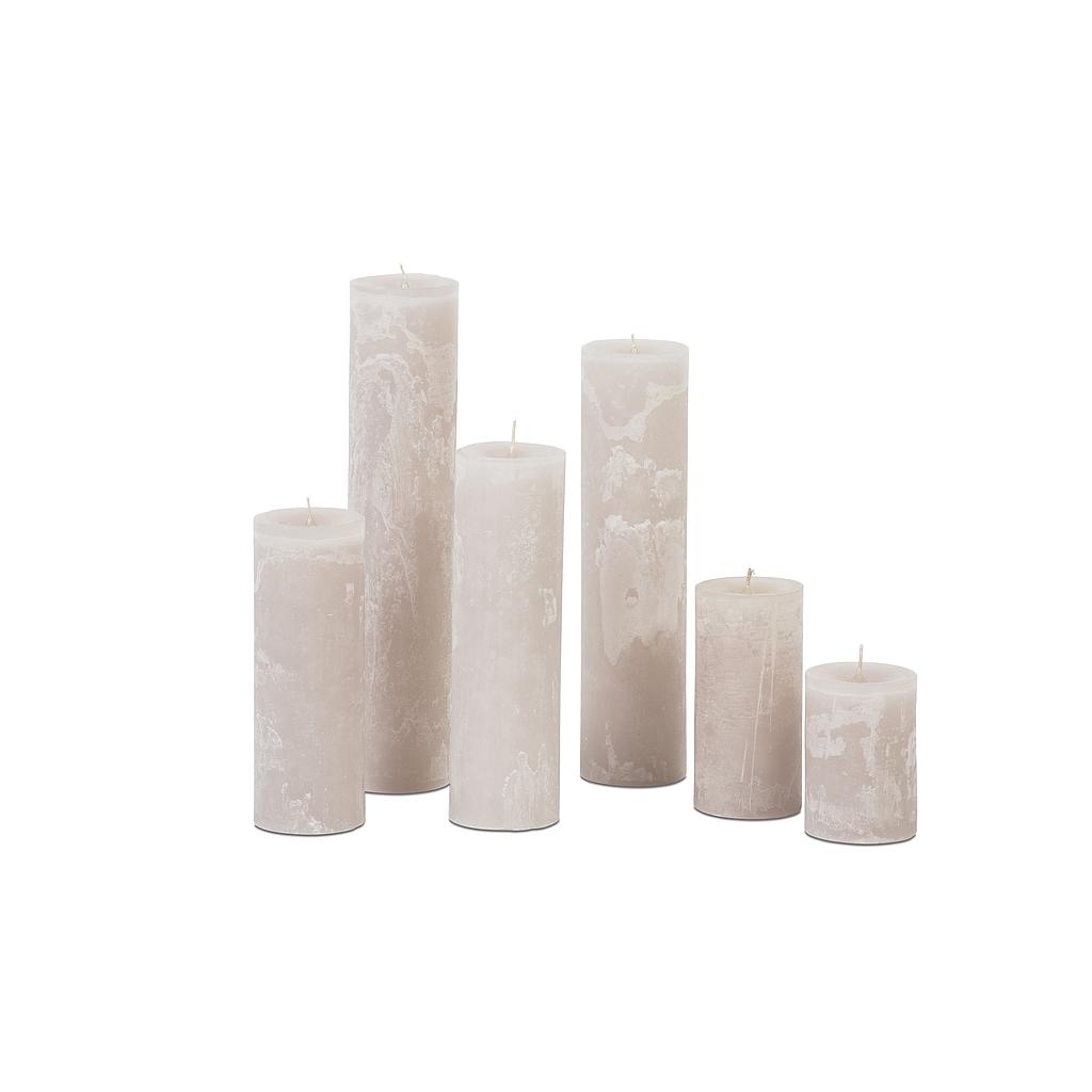 OPEN CANDLE Ø 7cm - set of 5 Ø 7 x 10+15+20+25+30 - 1 - int. cot. - p/4 sets